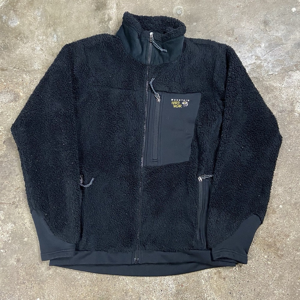 Mountain Hardwear Monkey Fleece Jacket Women's Size Medium Black Full Zip Hike